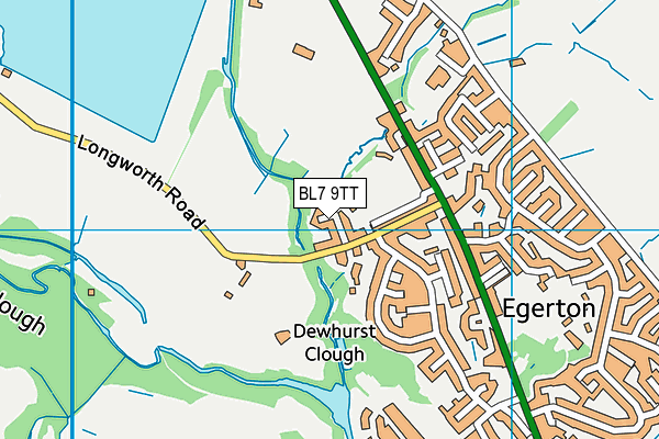 BL7 9TT map - OS VectorMap District (Ordnance Survey)