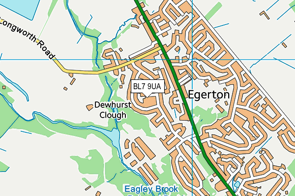 BL7 9UA map - OS VectorMap District (Ordnance Survey)