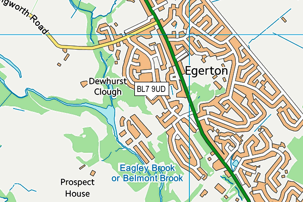 BL7 9UD map - OS VectorMap District (Ordnance Survey)