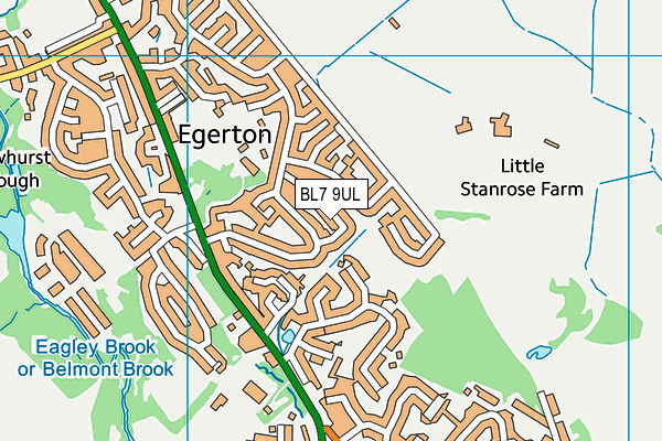 BL7 9UL map - OS VectorMap District (Ordnance Survey)