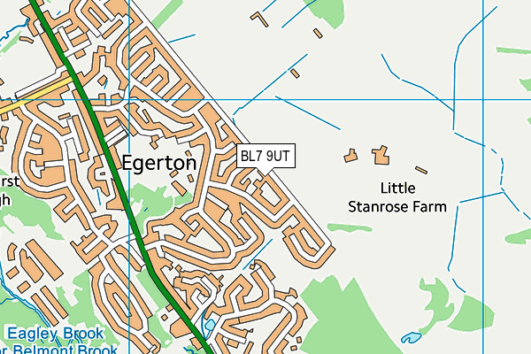 BL7 9UT map - OS VectorMap District (Ordnance Survey)