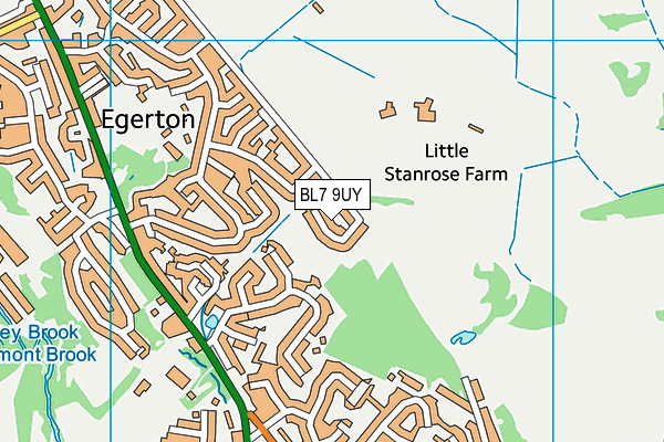 BL7 9UY map - OS VectorMap District (Ordnance Survey)