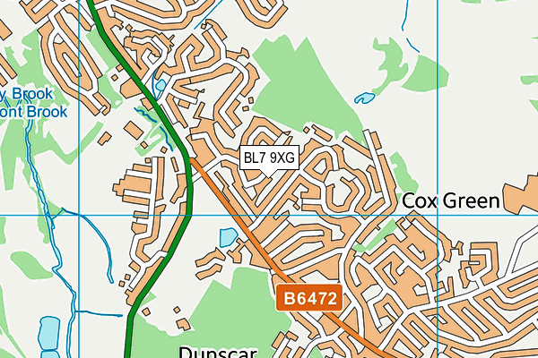 BL7 9XG map - OS VectorMap District (Ordnance Survey)