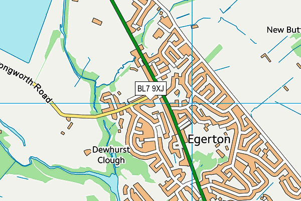 BL7 9XJ map - OS VectorMap District (Ordnance Survey)