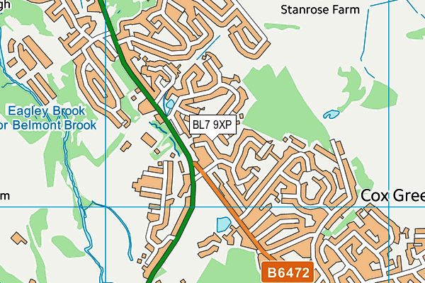 BL7 9XP map - OS VectorMap District (Ordnance Survey)