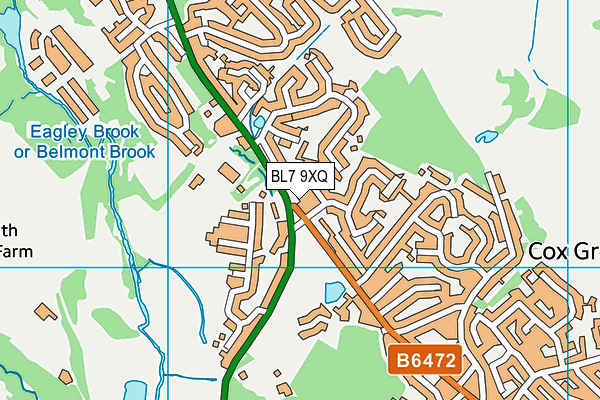 BL7 9XQ map - OS VectorMap District (Ordnance Survey)