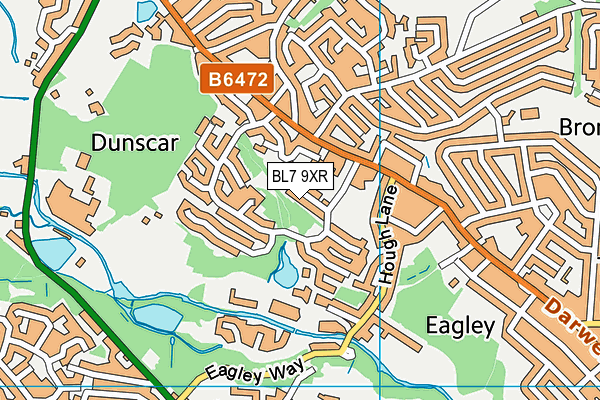BL7 9XR map - OS VectorMap District (Ordnance Survey)