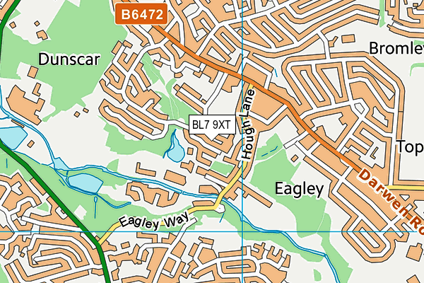 BL7 9XT map - OS VectorMap District (Ordnance Survey)