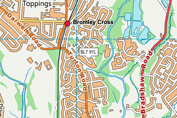 BL7 9YL map - OS VectorMap District (Ordnance Survey)