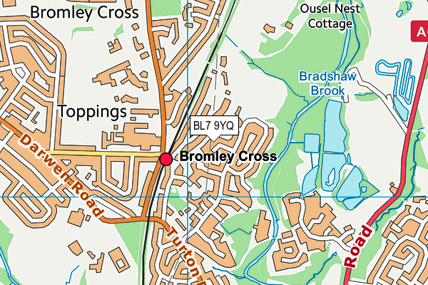 BL7 9YQ map - OS VectorMap District (Ordnance Survey)