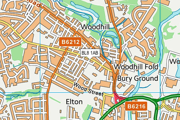 BL8 1AB map - OS VectorMap District (Ordnance Survey)