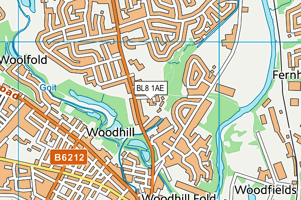 BL8 1AE map - OS VectorMap District (Ordnance Survey)