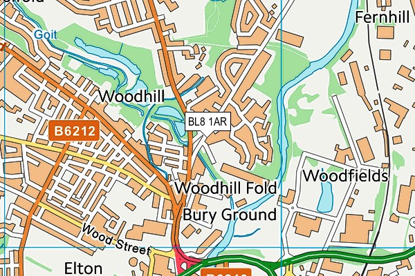 BL8 1AR map - OS VectorMap District (Ordnance Survey)