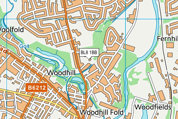 BL8 1BB map - OS VectorMap District (Ordnance Survey)