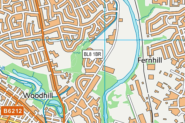 BL8 1BR map - OS VectorMap District (Ordnance Survey)