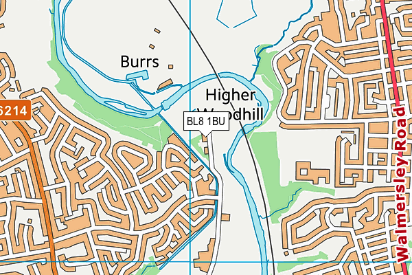 BL8 1BU map - OS VectorMap District (Ordnance Survey)