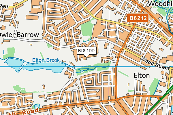 BL8 1DD map - OS VectorMap District (Ordnance Survey)