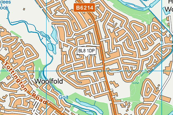 BL8 1DP map - OS VectorMap District (Ordnance Survey)