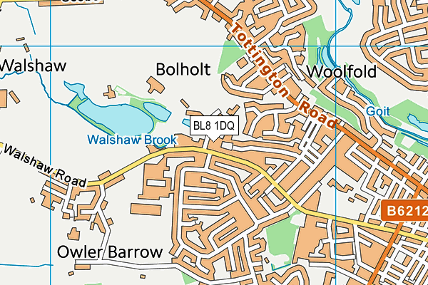 BL8 1DQ map - OS VectorMap District (Ordnance Survey)