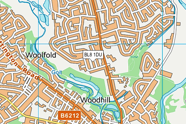 BL8 1DU map - OS VectorMap District (Ordnance Survey)