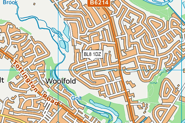 BL8 1DZ map - OS VectorMap District (Ordnance Survey)