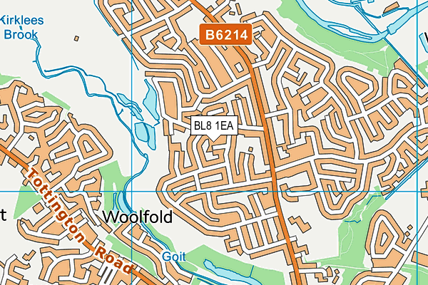 BL8 1EA map - OS VectorMap District (Ordnance Survey)