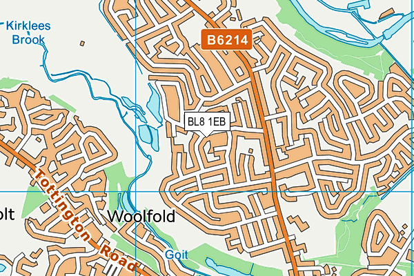 BL8 1EB map - OS VectorMap District (Ordnance Survey)