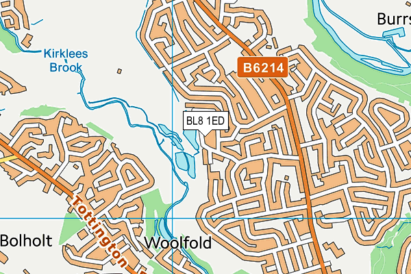 BL8 1ED map - OS VectorMap District (Ordnance Survey)