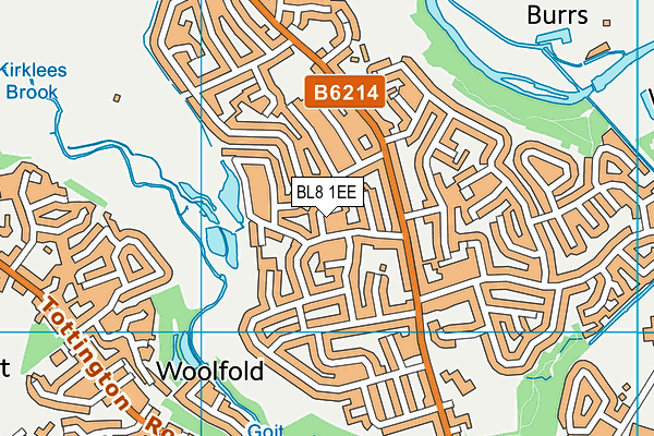BL8 1EE map - OS VectorMap District (Ordnance Survey)