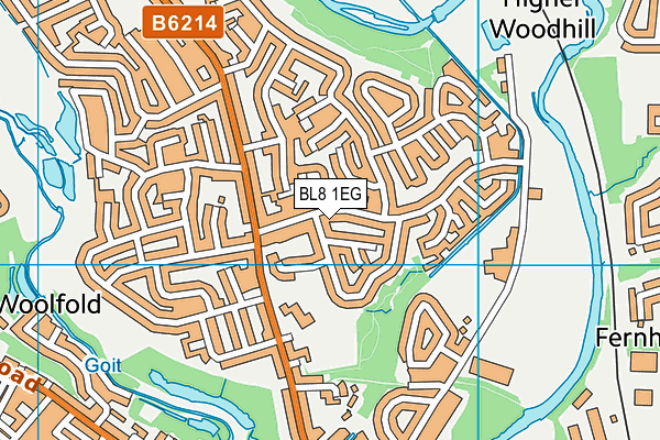BL8 1EG map - OS VectorMap District (Ordnance Survey)