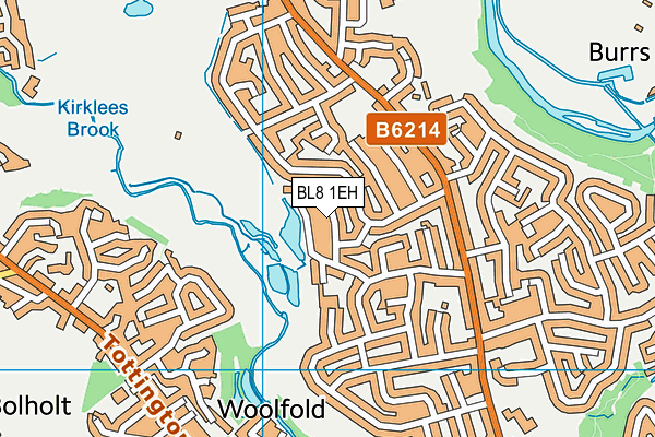 BL8 1EH map - OS VectorMap District (Ordnance Survey)