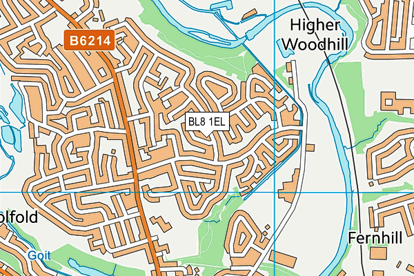 BL8 1EL map - OS VectorMap District (Ordnance Survey)