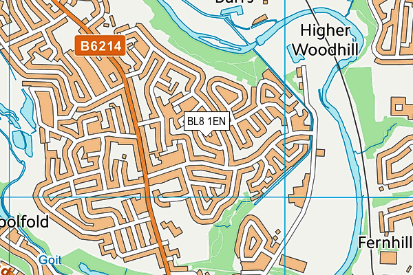 BL8 1EN map - OS VectorMap District (Ordnance Survey)