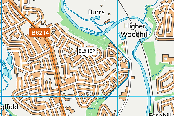 BL8 1EP map - OS VectorMap District (Ordnance Survey)