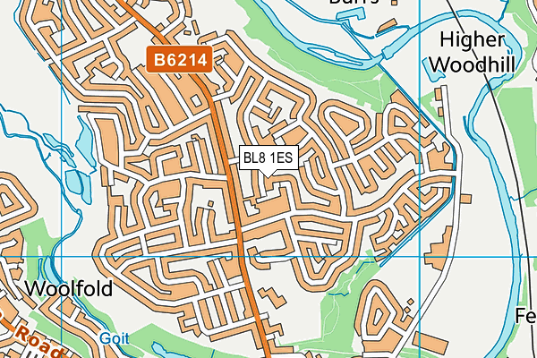BL8 1ES map - OS VectorMap District (Ordnance Survey)