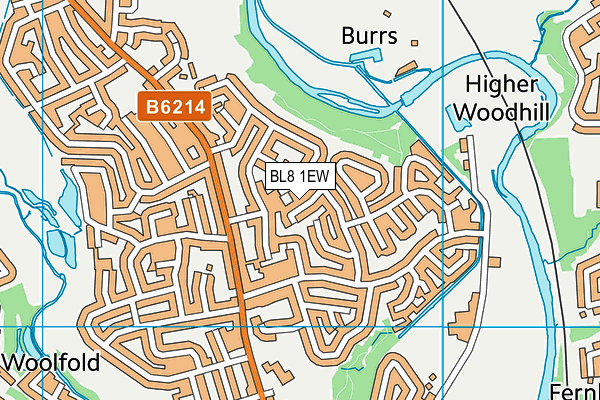 BL8 1EW map - OS VectorMap District (Ordnance Survey)