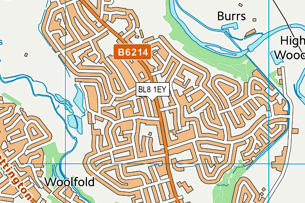 BL8 1EY map - OS VectorMap District (Ordnance Survey)