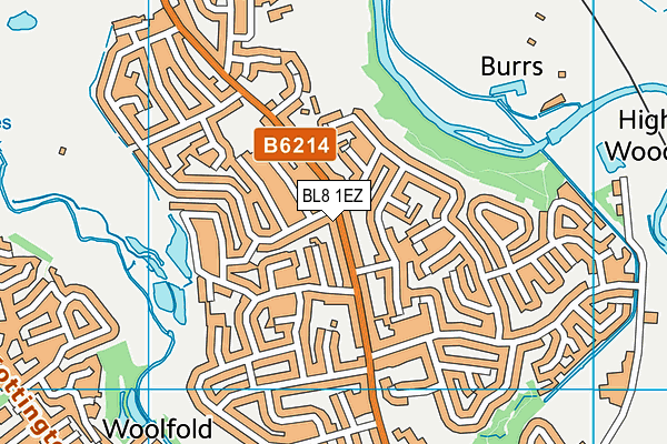 BL8 1EZ map - OS VectorMap District (Ordnance Survey)