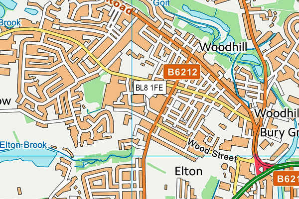 BL8 1FE map - OS VectorMap District (Ordnance Survey)