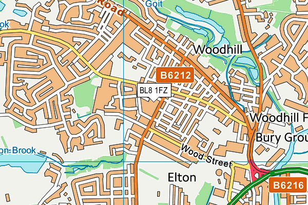 BL8 1FZ map - OS VectorMap District (Ordnance Survey)