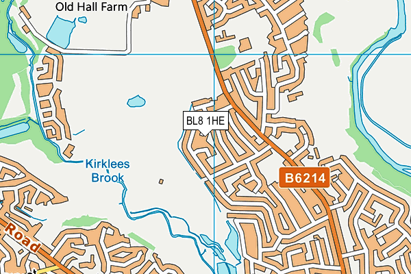 BL8 1HE map - OS VectorMap District (Ordnance Survey)