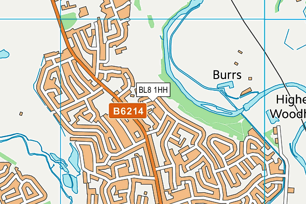 BL8 1HH map - OS VectorMap District (Ordnance Survey)