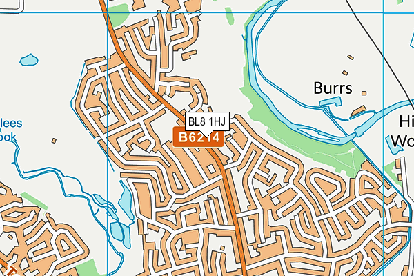 BL8 1HJ map - OS VectorMap District (Ordnance Survey)