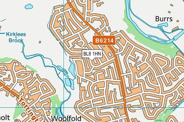 BL8 1HN map - OS VectorMap District (Ordnance Survey)