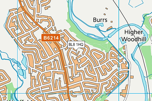 BL8 1HQ map - OS VectorMap District (Ordnance Survey)