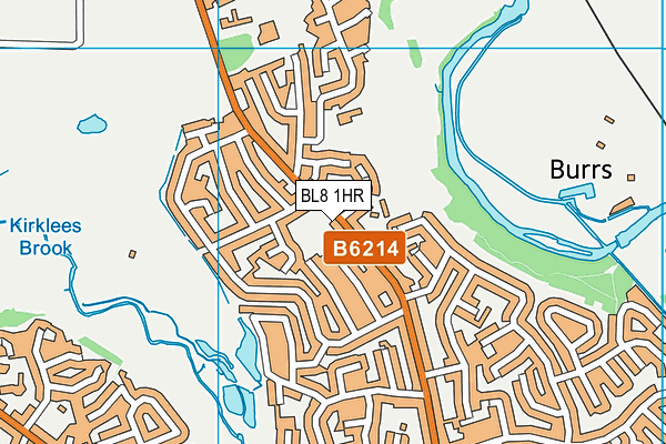 BL8 1HR map - OS VectorMap District (Ordnance Survey)