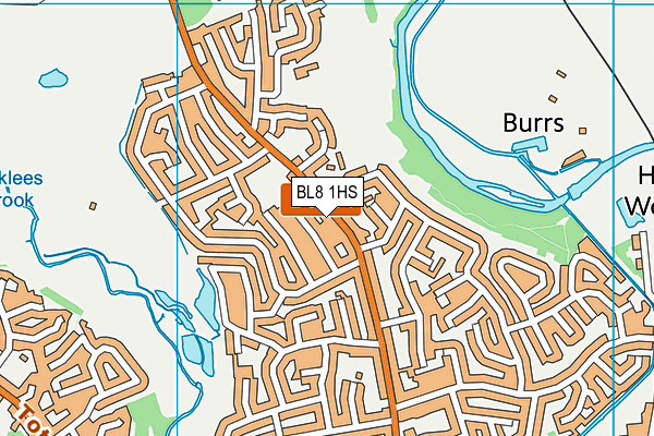 BL8 1HS map - OS VectorMap District (Ordnance Survey)