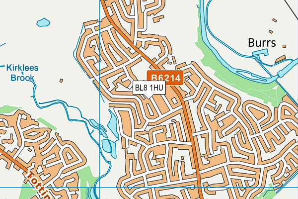 BL8 1HU map - OS VectorMap District (Ordnance Survey)