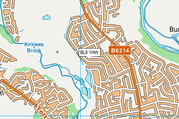 BL8 1HW map - OS VectorMap District (Ordnance Survey)
