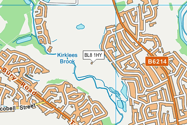 BL8 1HY map - OS VectorMap District (Ordnance Survey)